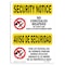Signmission OSHA Security Sign, 5" Height, 7" Width, No Concealed Weapons Bilingual, Landscape, SN-D-57-L-11588 OS-SN-D-57-L-11588 - alternate 1